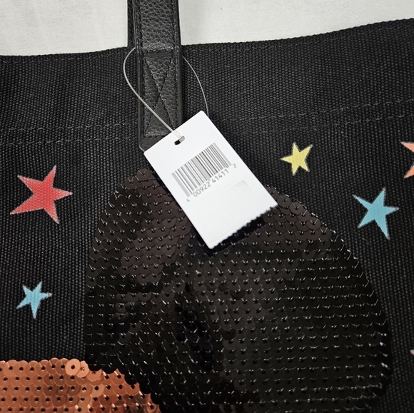 NWT Disney Disneyland Resort Halloween Sequin Pumpkin Mickey Mouse Tote Bag - Picture 2 of 10